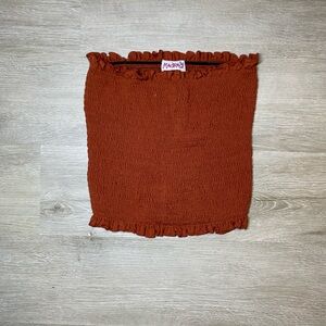 Women’s Madrag brownish-red stretchy cropped tube top